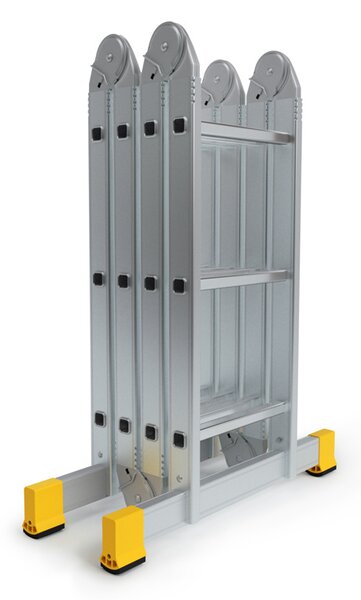 Hliníkový viacúčelový kĺbový rebrík ALVE FORTE, 4x3 priečky, dĺžka 3,48 m