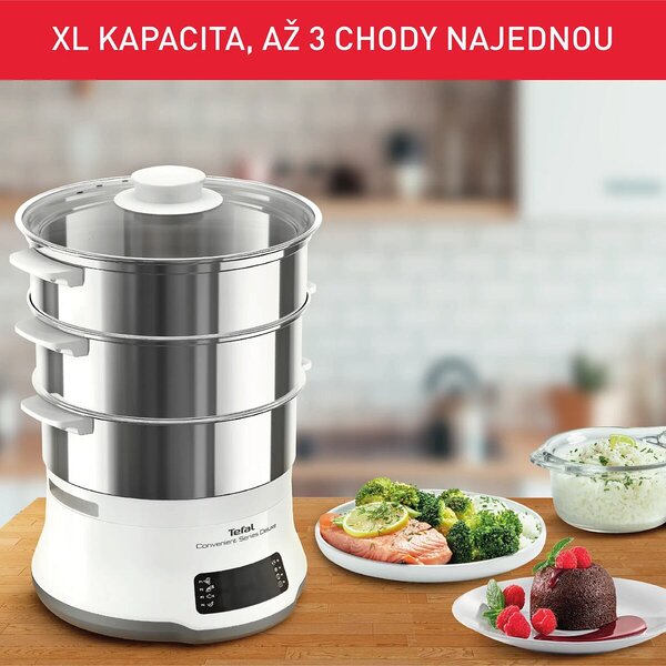 Convenient Series Deluxe Parný hrniec, biely TEFAL VC502D10