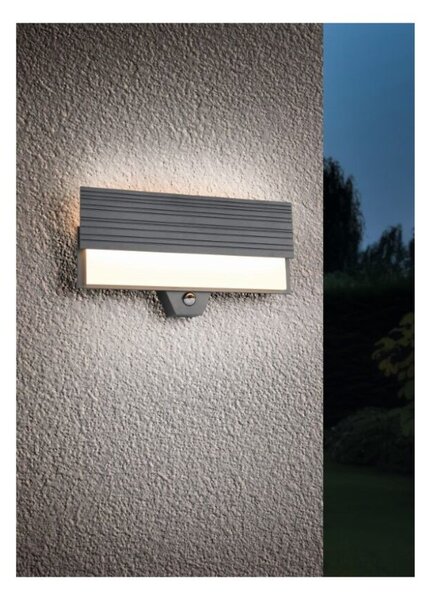 TRIO 247069142 MARIZA vonkajšie nástenné svietidlo so senzorom SMD LED 10W/1100lm 3000K IP44 antracit