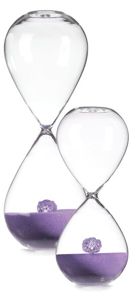 Hodiny presýpacie IL TEMPO DELL´AMORE NODO Lila, H26 cm (ONLYLUX)