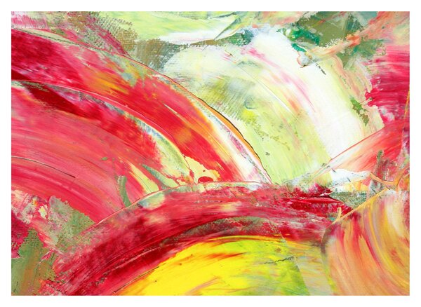 Sklenený obraz abstrakcie - maľba (70x50 cm)