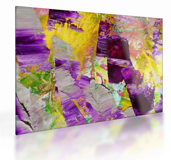 Sklenený obraz abstrakcie - maľba (70x50 cm)