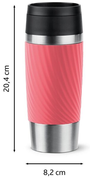 Travel Mug Twist Cestovný hrnček, 0,36 l, koralový TEFAL N2024410