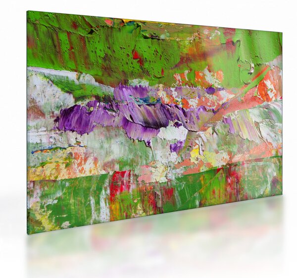 Sklenený obraz abstrakcie - maľba (70x50 cm)