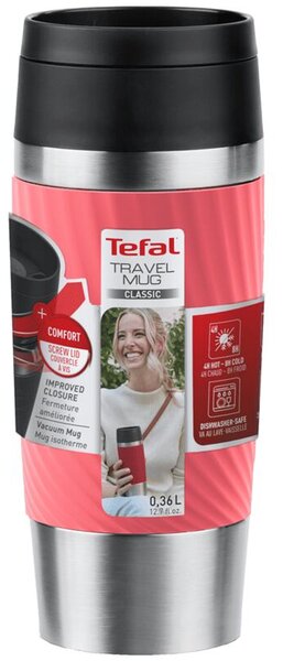Travel Mug Twist Cestovný hrnček, 0,36 l, koralový TEFAL N2024410