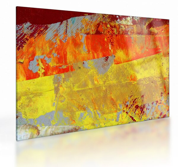 Sklenený obraz abstrakcie - maľba (70x50 cm)