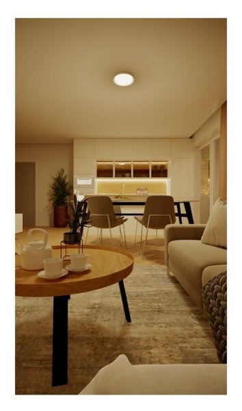 Philips UltraEfficient 8720169301054 Pebblo stropné svietidlo D320mm LED 10W/1850lm 2700K biela, béžová, SceneSwitch
