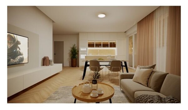 Philips UltraEfficient 8720169301078 Pebblo stropné svietidlo D320mm LED 10W/1950lm 4000K biela, béžová, SceneSwitch