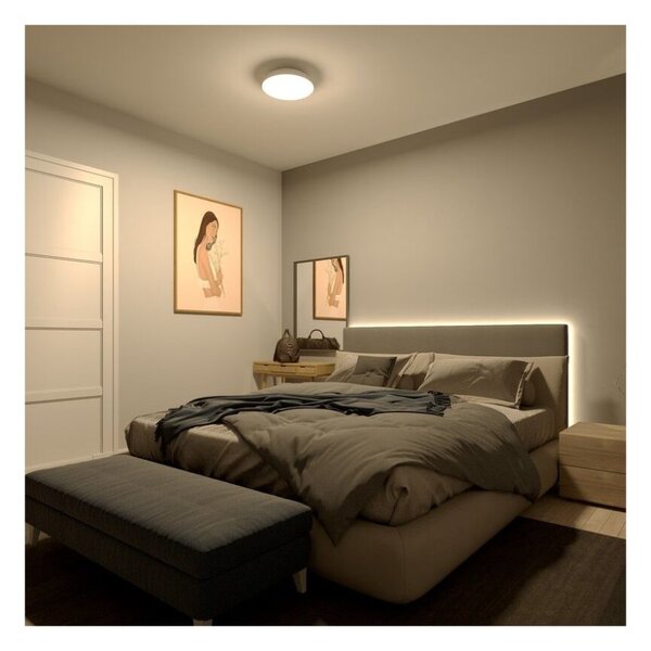 Philips UltraEfficient 8720169301016 Fleta stropné svietidlo D350mm LED 10W/1850lm 2700K biela, SceneSwitch