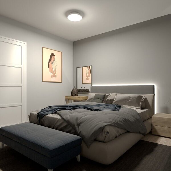 Philips UltraEfficient 8720169301030 Fleta stropné svietidlo D350mm LED 10W/1950lm 4000K biela, SceneSwitch