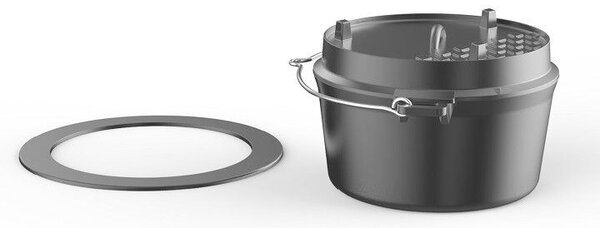Dutch Oven liatinový kotlík s nadstavcom a vekom, 6 l TEPRO 8230N