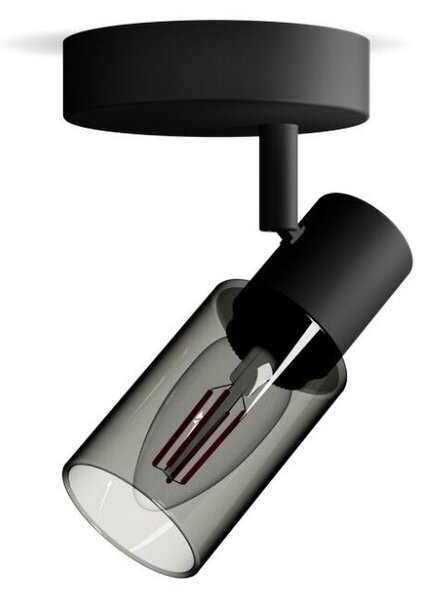 Philips 8720169299276 Palms nástenné bodové svietidlo/spot 1xE14 čierna, dymová, ClickFix