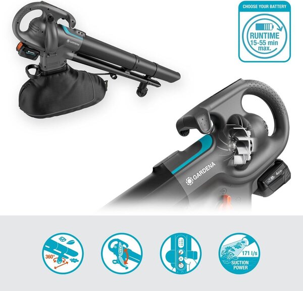 PowerJetCollect Akumulátorový vysávač/fúkač 18V P4A - set GARDENA 14895-20