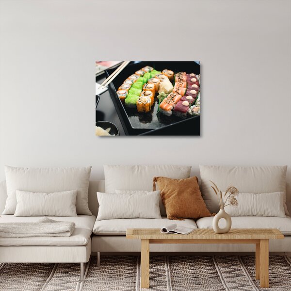 Sklenený obraz - Sushi (70x50 cm)