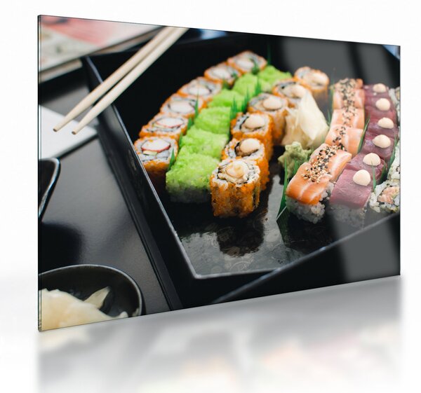 Sklenený obraz - Sushi (70x50 cm)
