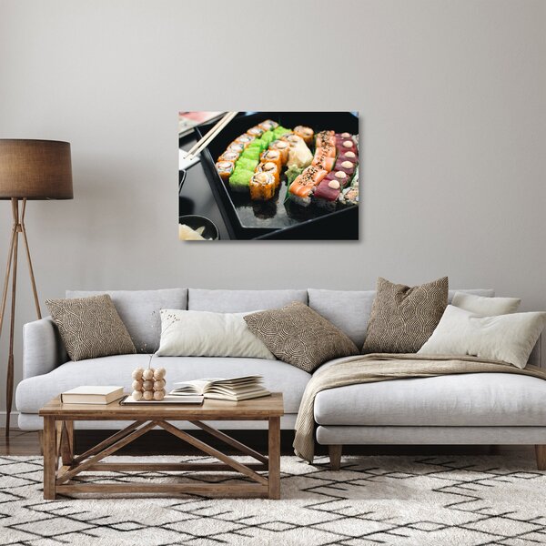 Sklenený obraz - Sushi (70x50 cm)
