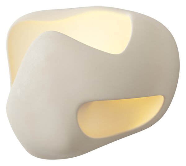 Nástenná lampa Japandi krémová 30 cm - Pietra