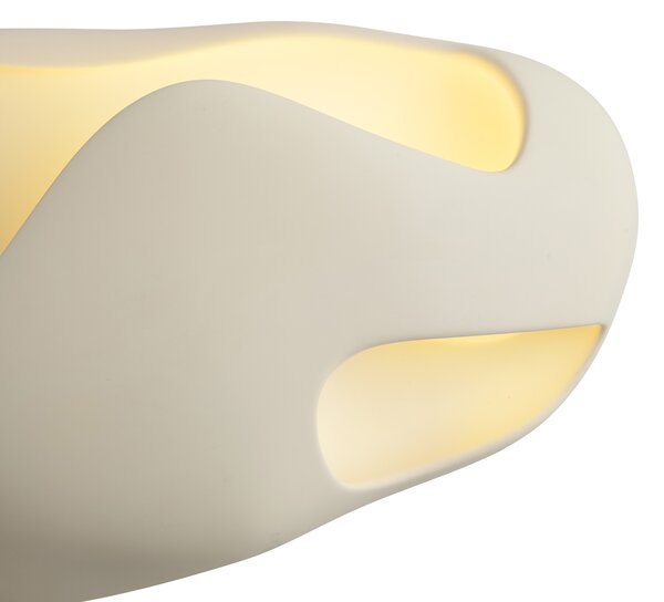 Nástenná lampa Japandi krémová 30 cm - Pietra