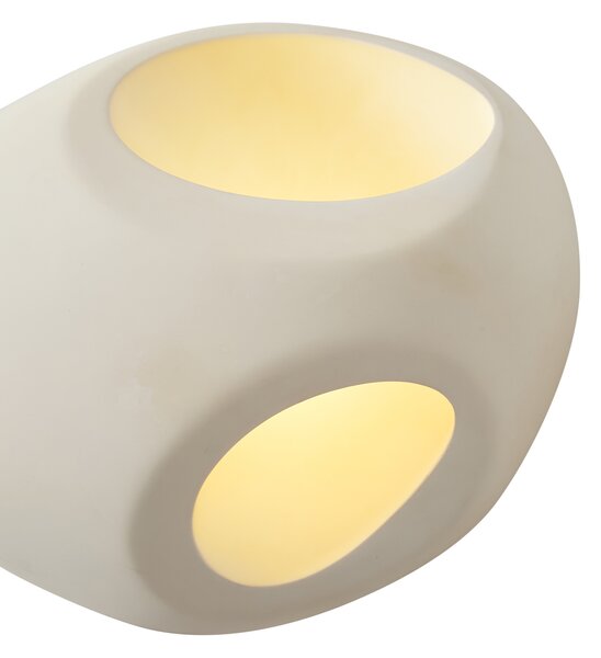 Nástenná lampa Japandi krémová okrúhla 28 cm - Pietra
