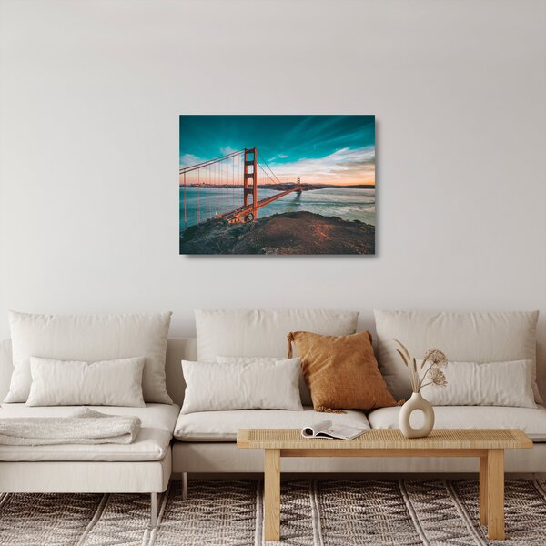 Sklenený obraz- Golden Gate, San Francisco (70x50 cm)