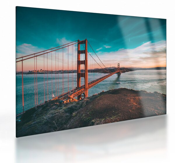 Sklenený obraz- Golden Gate, San Francisco (70x50 cm)