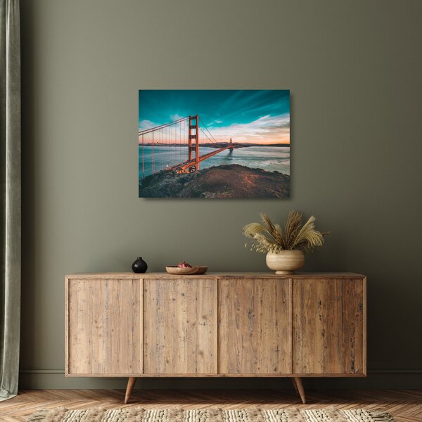 Sklenený obraz- Golden Gate, San Francisco (70x50 cm)