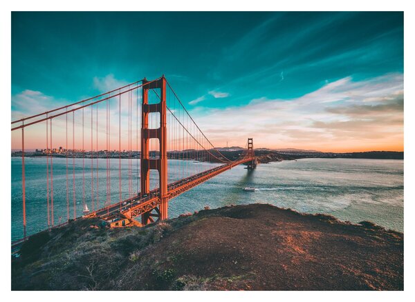 Sklenený obraz- Golden Gate, San Francisco (70x50 cm)