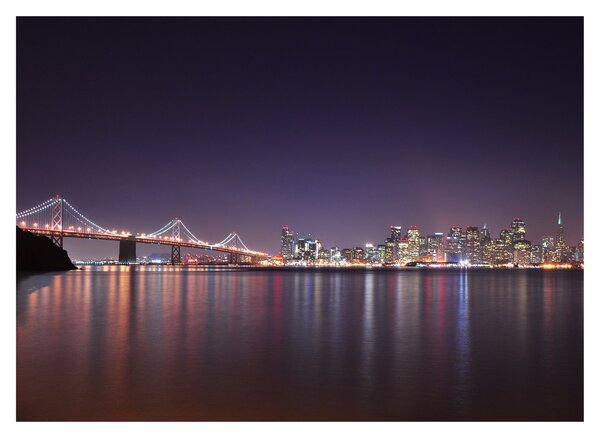 Sklenený obraz pohľadu na San Francisco, California (70x50 cm)