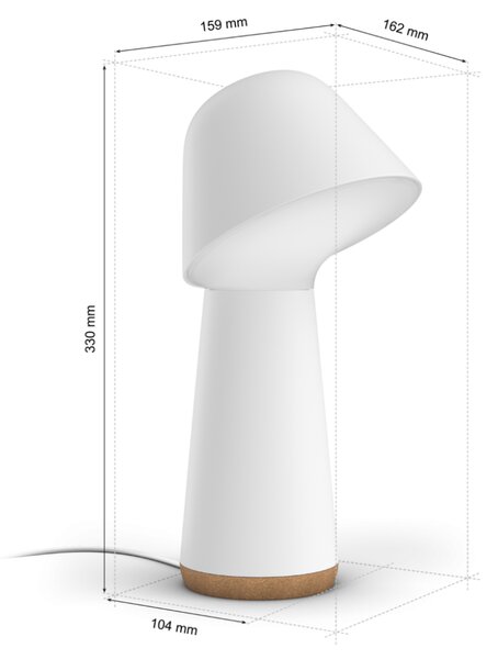Philips Hue White and color ambiance 8720169262997 Twilight stolná lampička LED V330mm 13,4W/1380lm 2000-6500K+RGB biela