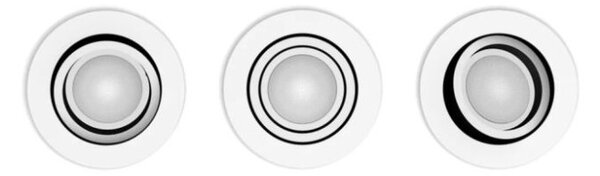 Philips HUE White Ambiance 8720169319936 Milliskin zápustné svietidlo GU10 3x4,2W/400lm 2200-6500K biela BlueTooth 3-set