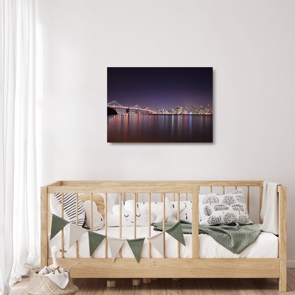 Sklenený obraz pohľadu na San Francisco, California (70x50 cm)