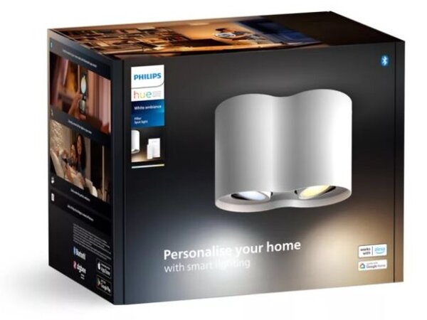 Philips Hue White Ambiance 8720169320178 Pillar povrchové bodové svietidlo 2xGU10 +SWITCH 2x 4,2W/400lm 2200-6500K biela bluetooth