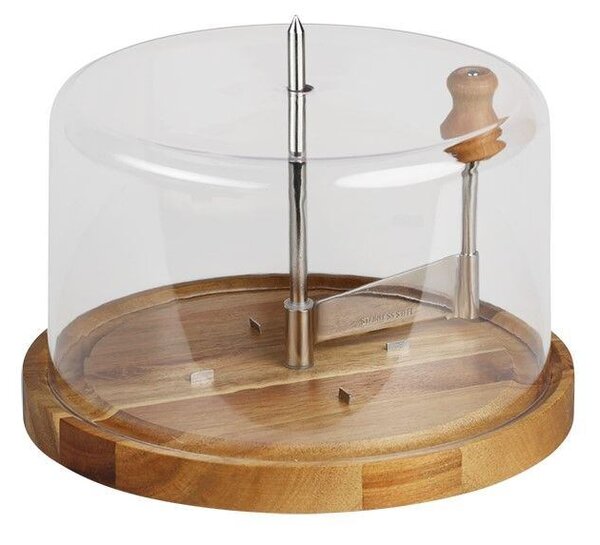 Krájač na syr "Tête de Moine" s krytom, Ø 21,7 cm, akácia KESPER 28621