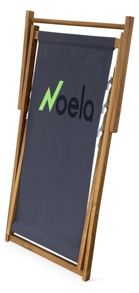 Plážové skladacie kreslo, akácia, antracit NOELA 3450419