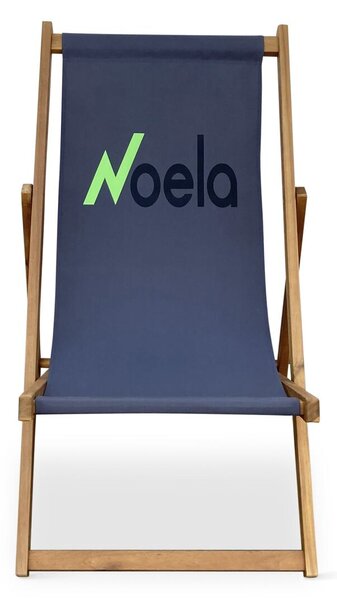 Plážové skladacie kreslo, akácia, antracit NOELA 3450419
