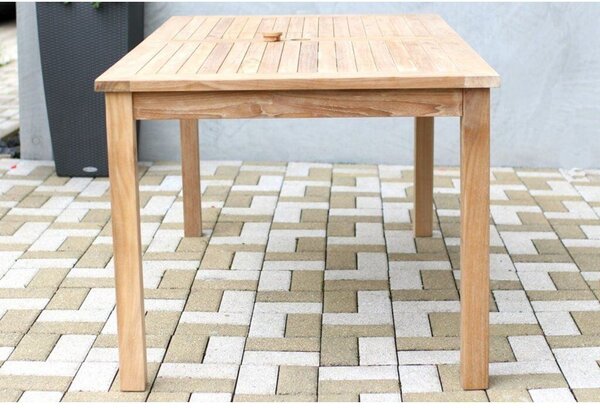 Garden I. Záhradný stôl 150 x 90 cm, teak, svetlohnedý NOELA 345917