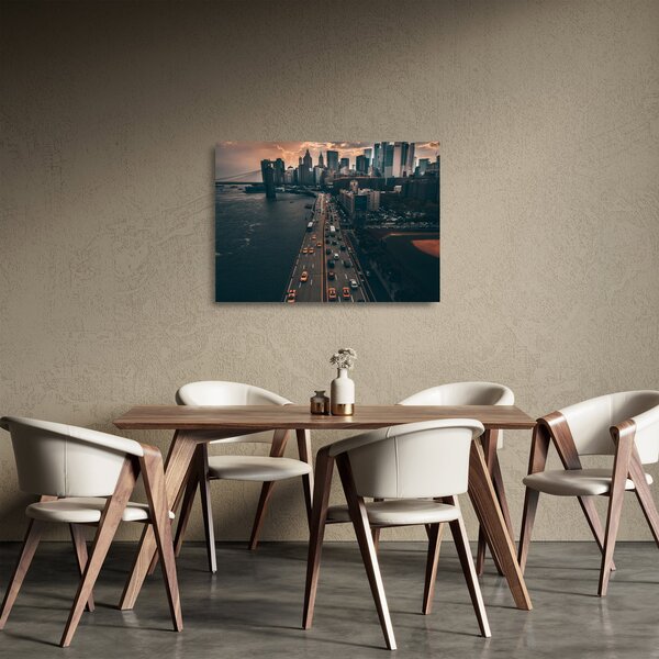 Sklenený obraz Manhattanu (70x50 cm)