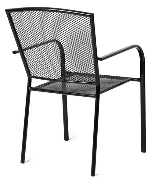 Lana steel ZWMC-19 Záhradná stohovateľná stolička, oceľ, čierna NOELA 3457027
