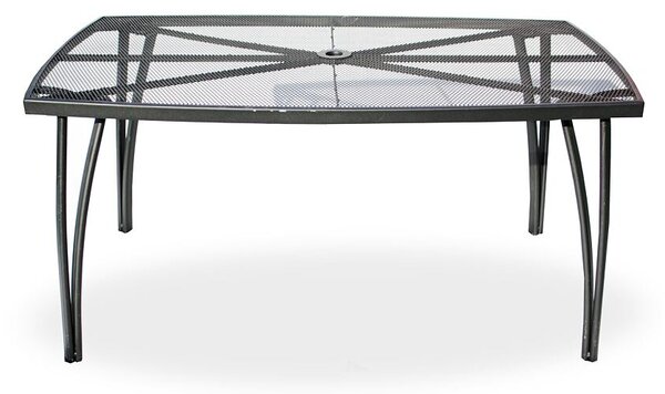 Lana steel ZWMT-24 Záhradný stôl 150 × 90 cm, oceľ, čierny NOELA 34570231