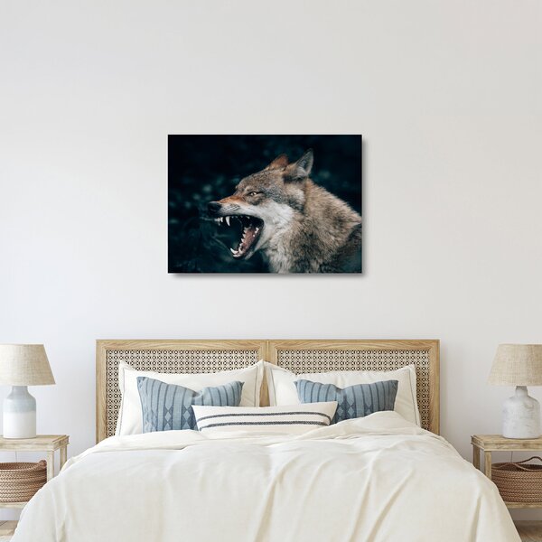 Sklenený obraz vlka (70x50 cm)