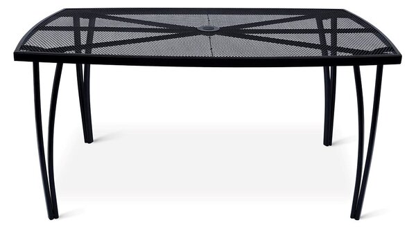 Lana steel ZWMT-24 Záhradný stôl 150 × 90 cm, oceľ, čierny NOELA 34570231