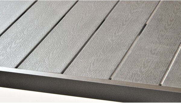 Viking Záhradný stôl XL, 190 x 90 cm, hliník/artwood, čierny NOELA 3457051