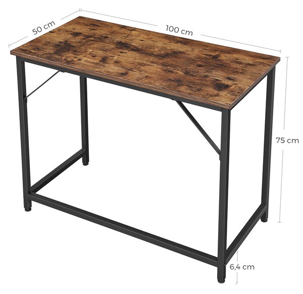 SONGMICS Písací stôl Vasagle Kolmo 100 cm hnedý