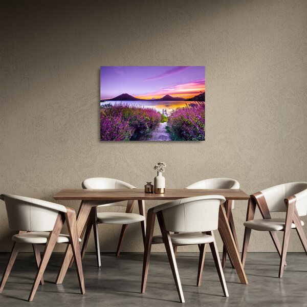 Sklenený obraz jazera (70x50 cm)