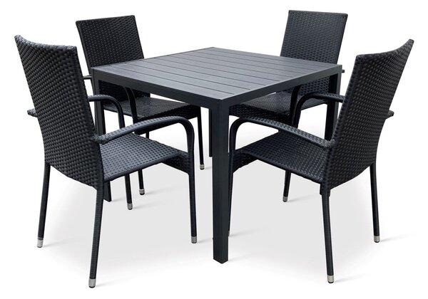 Záhradný jedálenský nábytok – stôl Viking M + 4x stolička Paris NOELA 34570493
