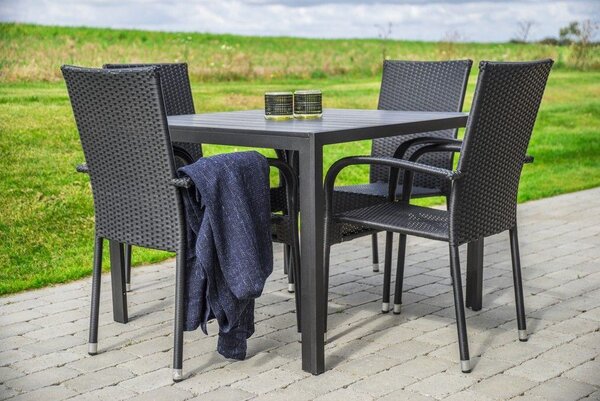 Záhradný jedálenský nábytok – stôl Viking M + 4x stolička Paris NOELA 34570493