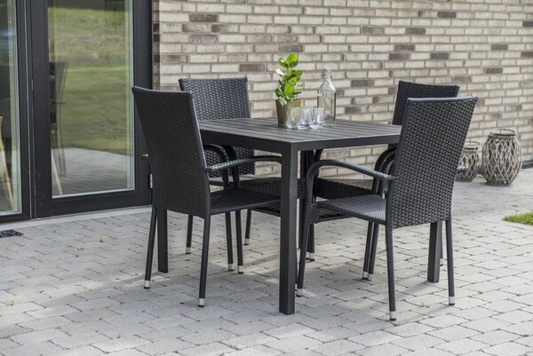 Záhradný jedálenský nábytok – stôl Viking M + 4x stolička Paris NOELA 34570493