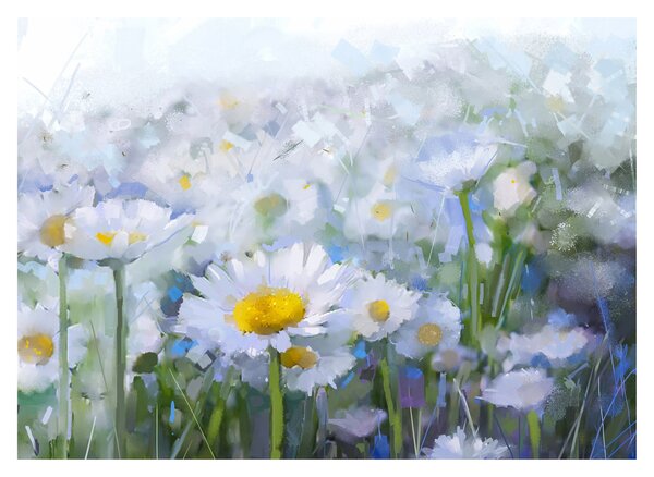 Sklenený obraz - V margaréte (70x50 cm)