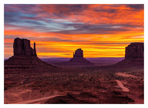 Sklenený obraz - Monument Valley v Arizone (70x50 cm)