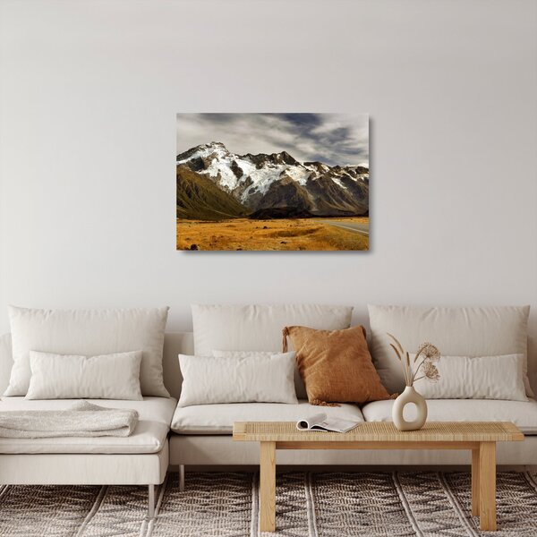 Sklenený obraz hory Sefton, Nový Zéland (70x50 cm)